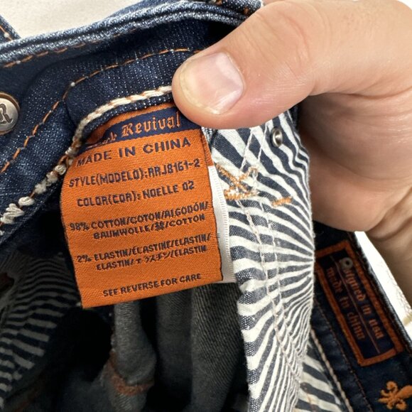 Rock Revival Woman 28X30 Stretch Noelle Skinny Denim Jeans Distressed - Picture 6 of 6